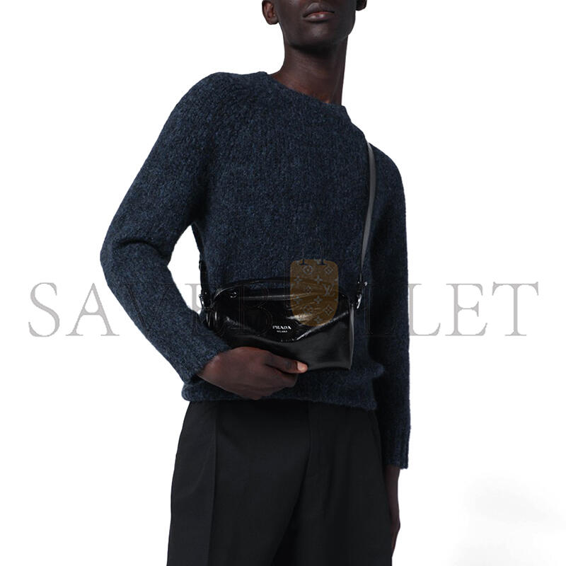 PRADA NAPPA LEATHER SHOULDER BAG 2VH188 (24*11*11cm) 